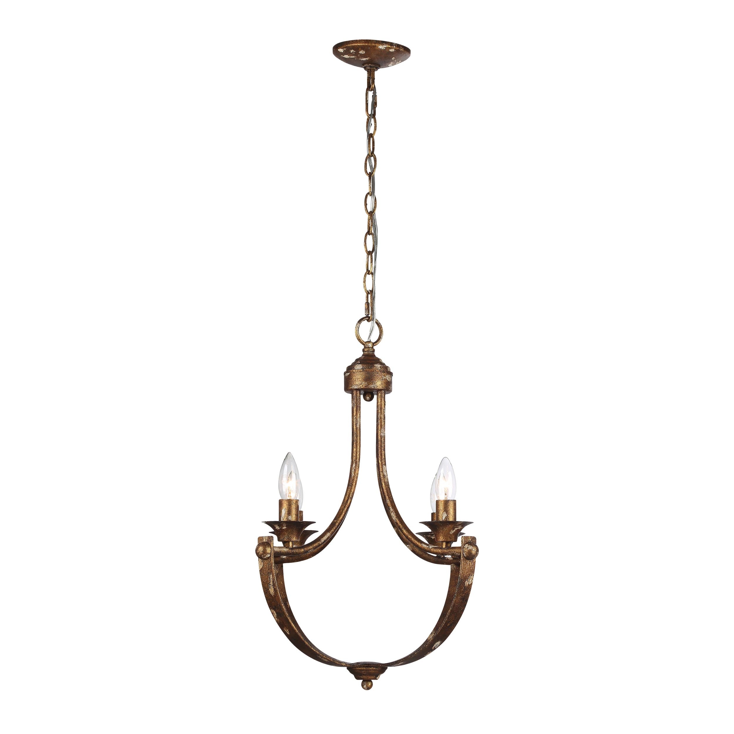 Victoria 4-light Chandelier in Heirloom Gold