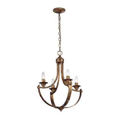 Victoria 4-light Chandelier in Heirloom Gold
