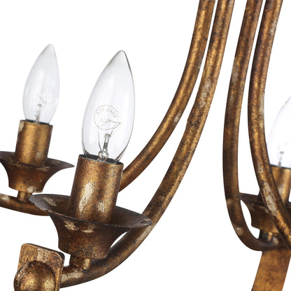 Victoria 4-light Chandelier in Heirloom Gold