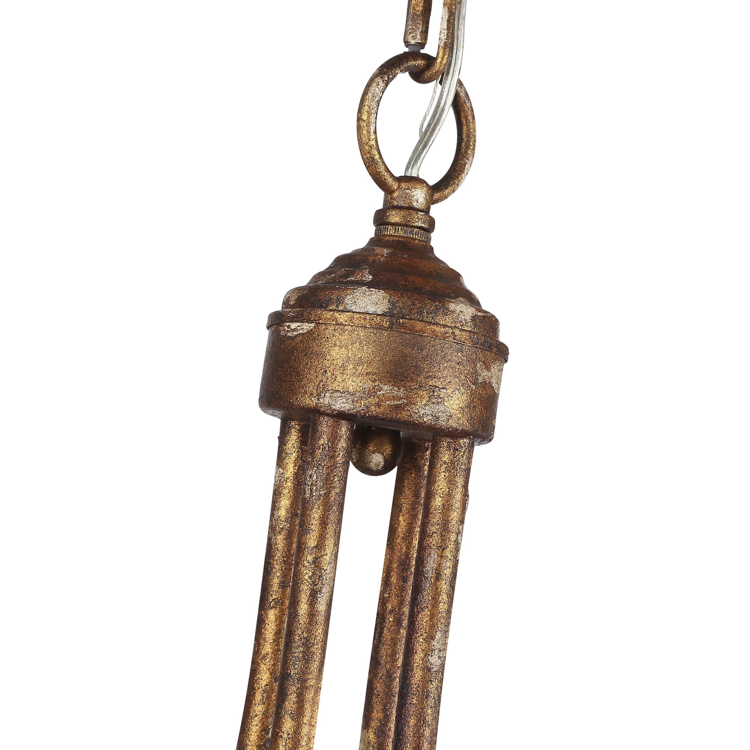 Victoria 4-light Chandelier in Heirloom Gold