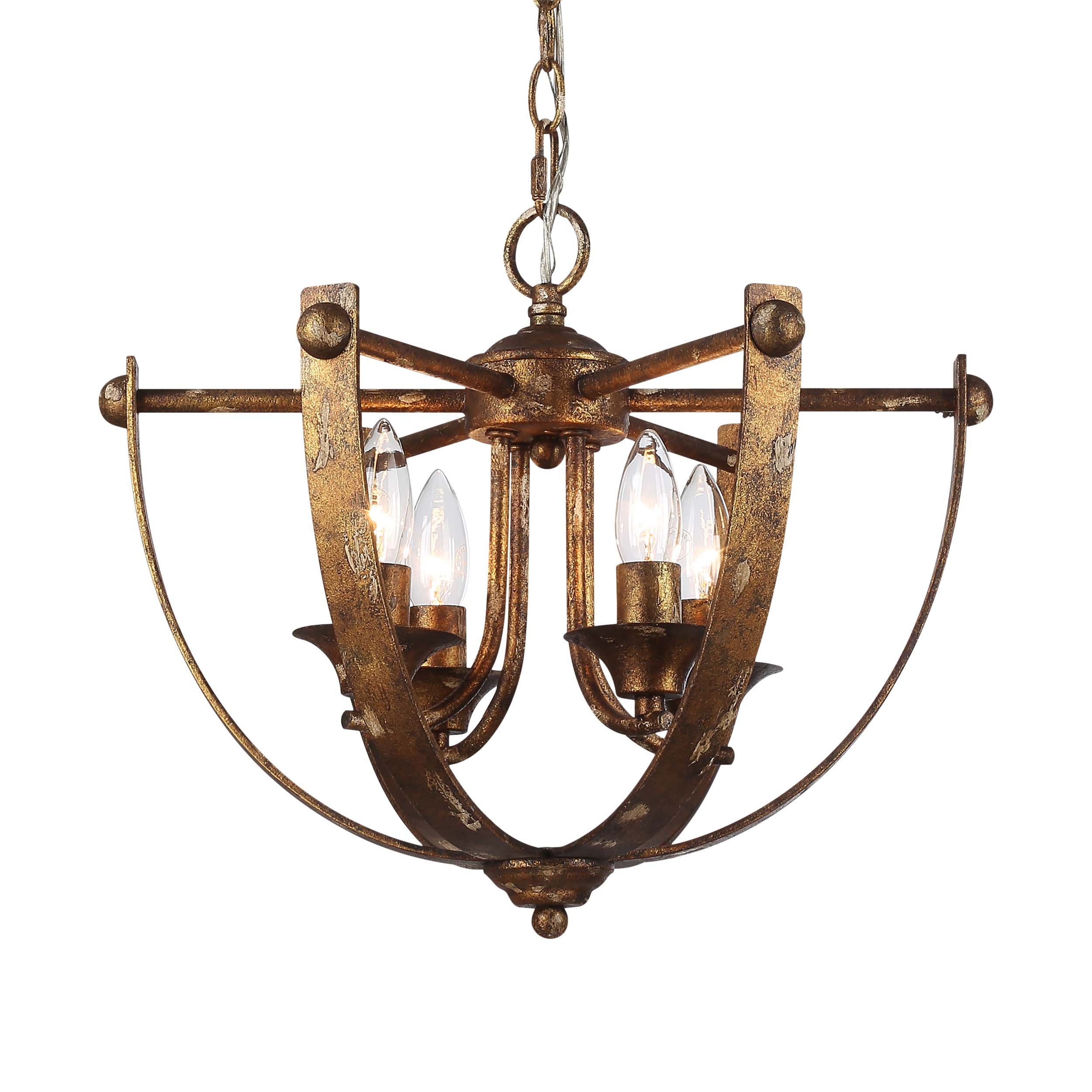 Victoria 4-light Pendant in Heirloom Gold