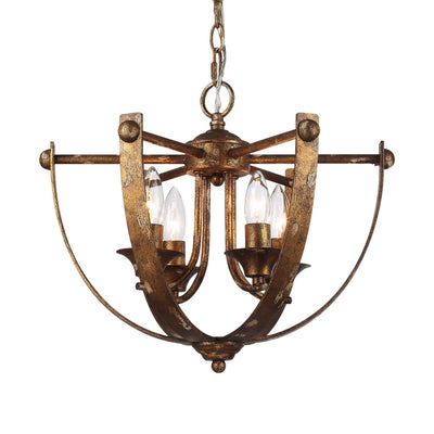 Victoria 4-light Pendant in Heirloom Gold - Golden Lighting