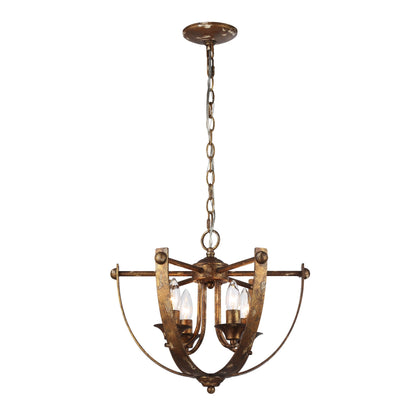 Victoria 4-Light Pendant in Heirloom Gold - - Golden Lighting