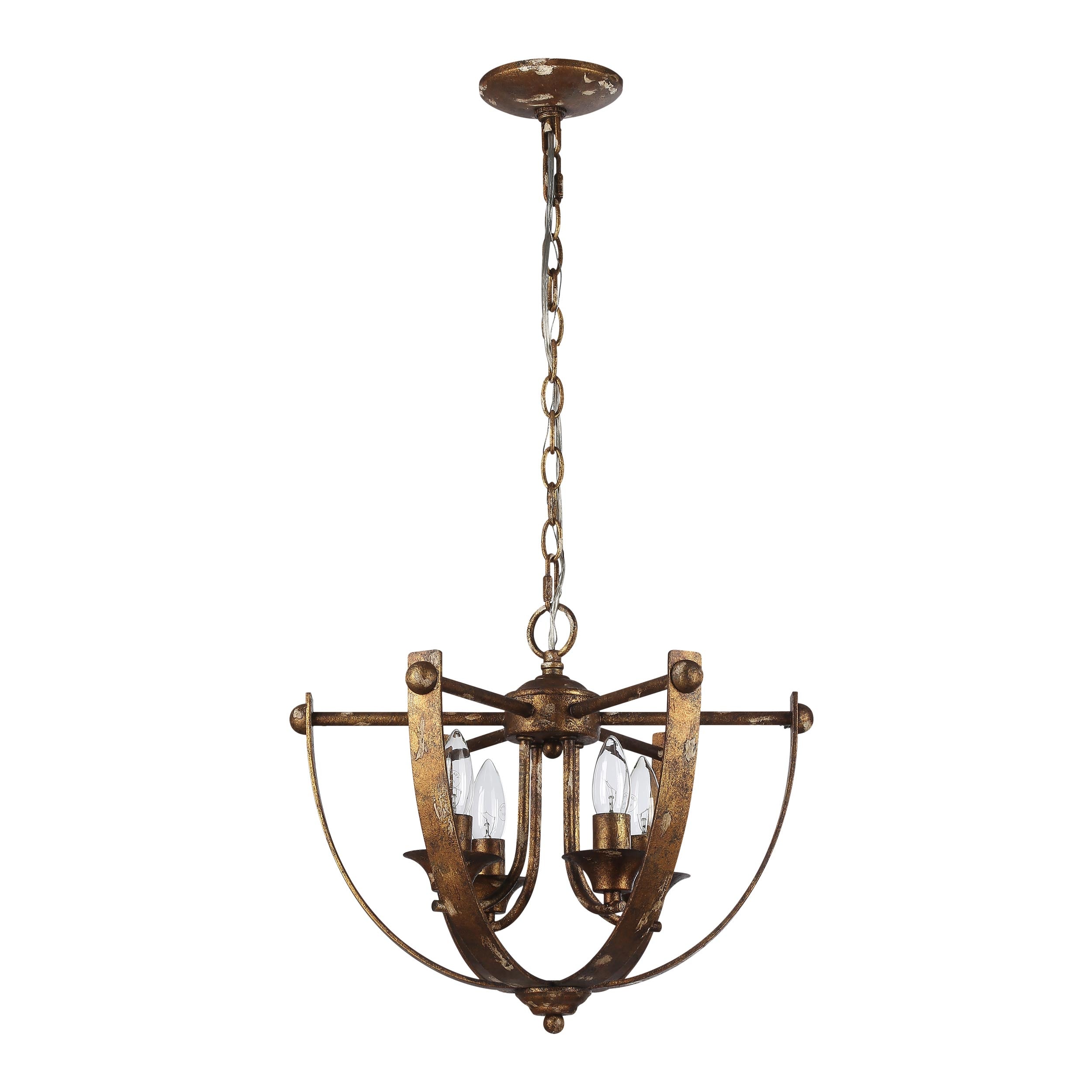 Victoria 4-Light Pendant in Heirloom Gold - Heirloom Gold / No Shade / NA - Golden Lighting