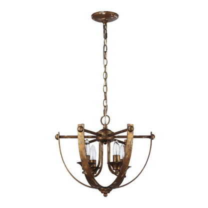 Victoria 4-Light Pendant in Heirloom Gold - Heirloom Gold / No Shade / NA - Golden Lighting