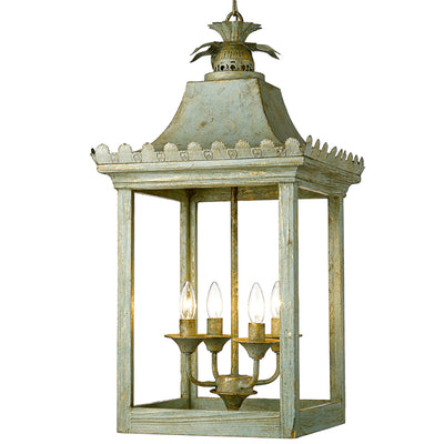 Golden Lighting Finley 4-light Pendant in Vintage Sage - - Golden Lighting