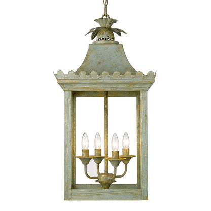 Finley 4-Light Pendant in Vintage Sage - - Golden Lighting