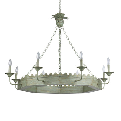 Golden Lighting Finley 8-light Chandelier in Vintage Sage - Default Title - Golden Lighting