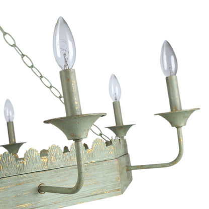 Golden Lighting Finley 8-light Chandelier in Vintage Sage - - Golden Lighting