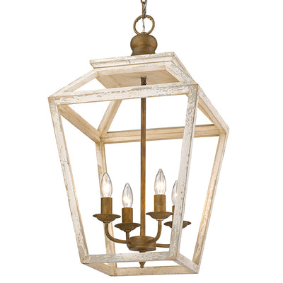 Golden Lighting Haiden 4-light Pendant in Burnished Chestnut - - Golden Lighting