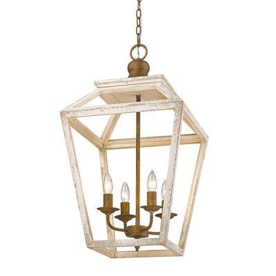 Golden Lighting Haiden 4-light Pendant in Burnished Chestnut - Default Title - Golden Lighting