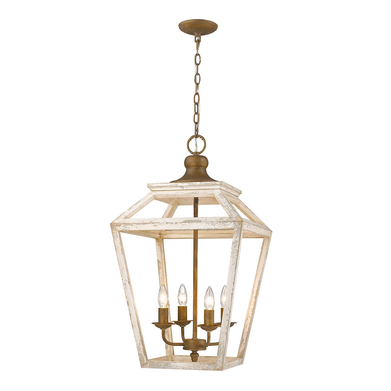 Haiden 4-Light Pendant in Burnished Chestnut - Burnished Chestnut / No Shade / NA - Golden Lighting