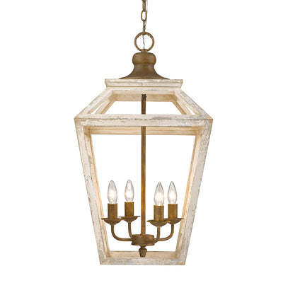Golden Lighting Haiden 4-light Pendant in Burnished Chestnut - - Golden Lighting
