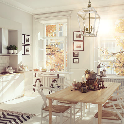 Golden Lighting Haiden 4-light Pendant in Burnished Chestnut - - Golden Lighting