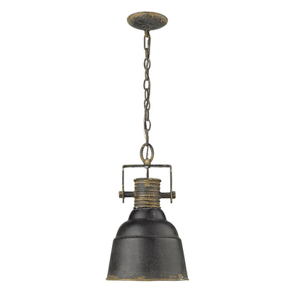 Quarry 1-light Pendant in Antique Black Iron