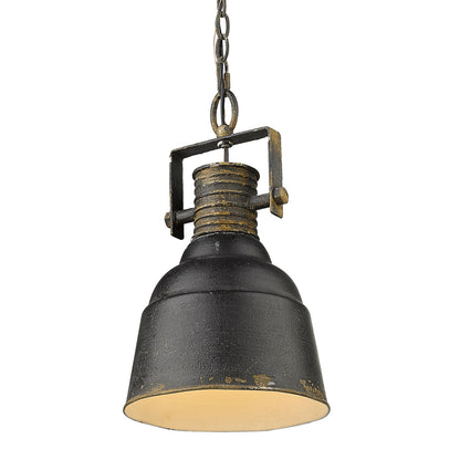 Quarry 1-light Pendant in Antique Black Iron