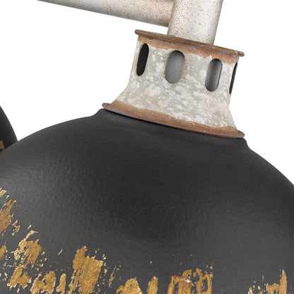 Golden Lighting Kinsley 3-light Island Light in Antique Black Iron shade - - Golden Lighting