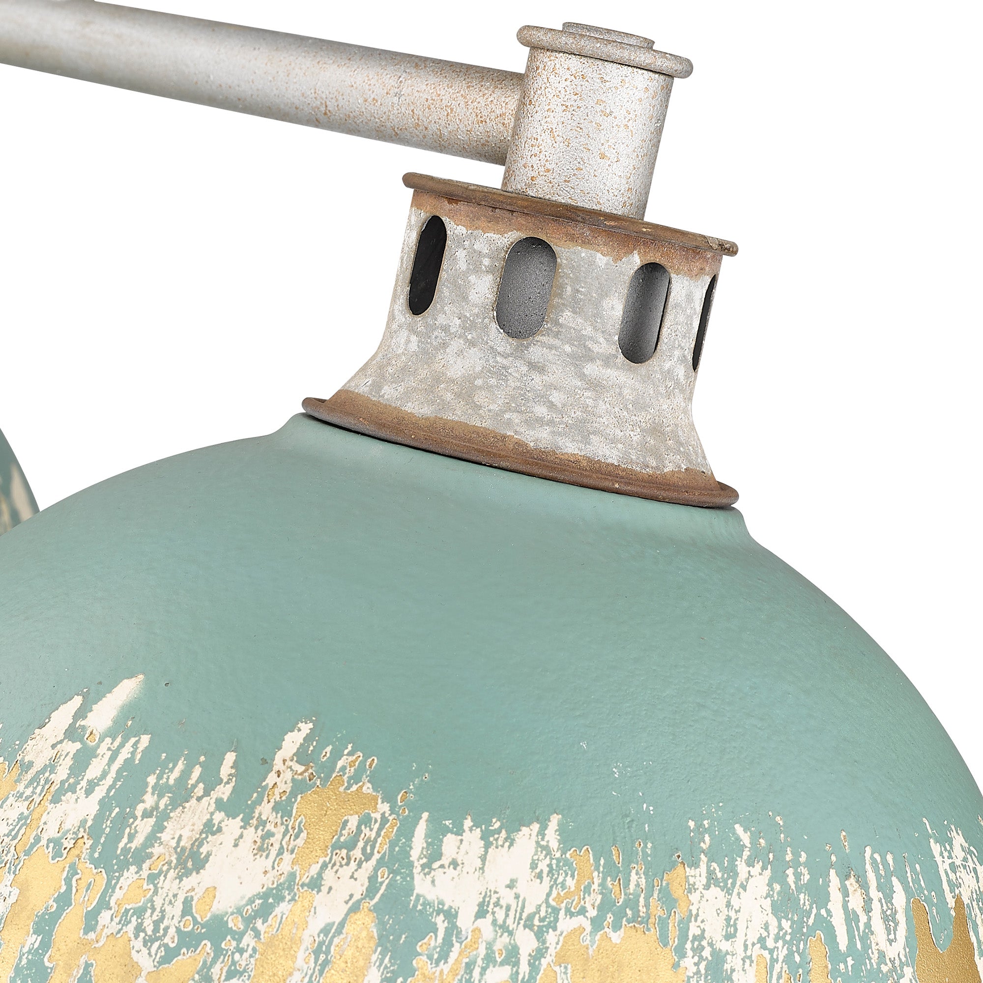 Golden Lighting Kinsley 3-light Island Light in Antique Teal shade - - Golden Lighting