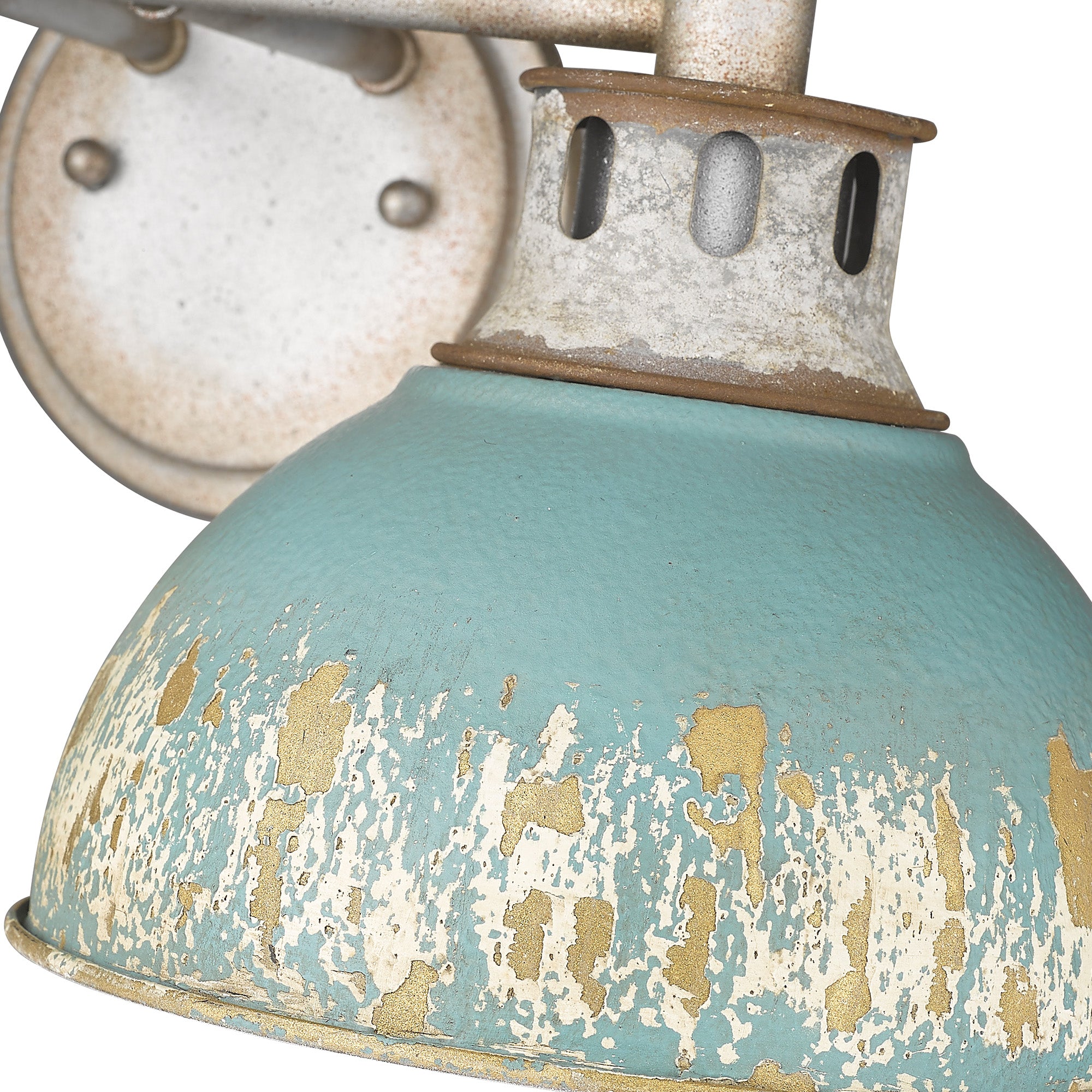 Golden Lighting Kinsley 2-light Vanity in Antique Teal shade - - Golden Lighting