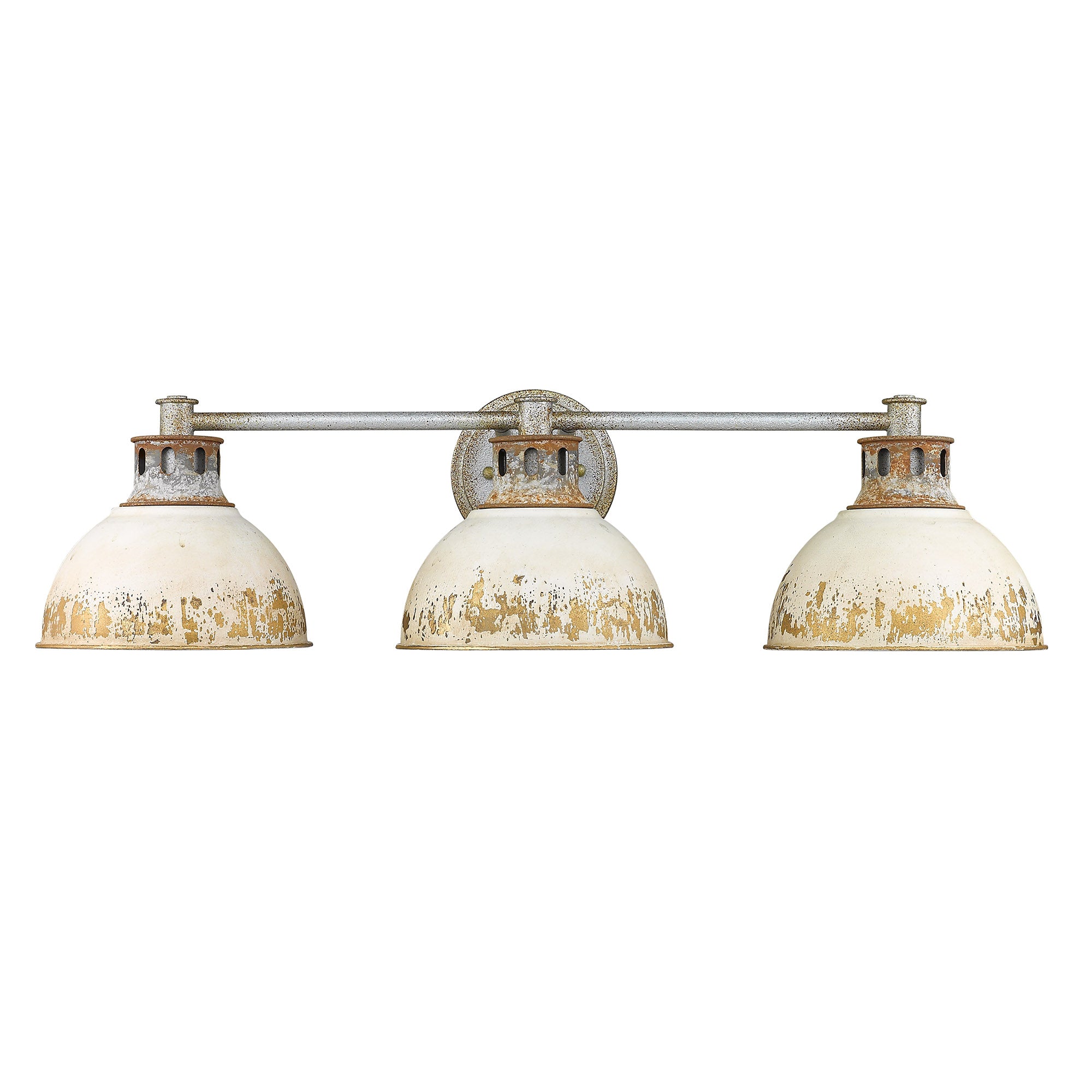 Golden Lighting Kinsley 3-light Vanity in Antique Ivory shade - - Golden Lighting