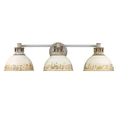 Golden Lighting Kinsley 3-light Vanity in Antique Ivory shade - - Golden Lighting