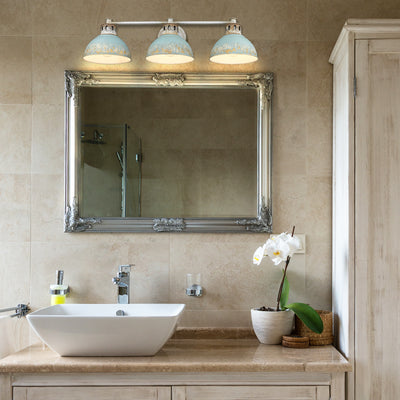 Golden Lighting Kinsley 3-light Vanity in Antique Teal shade - - Golden Lighting
