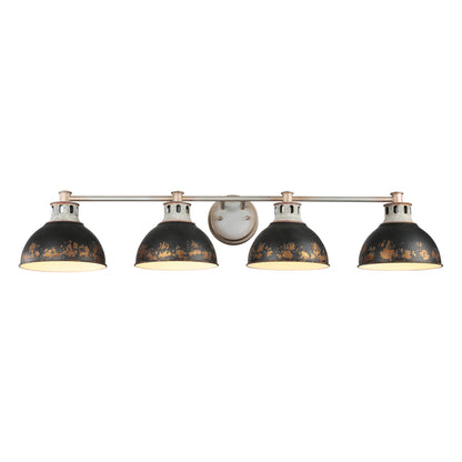 Golden Lighting Kinsley 4-light Vanity in Antique Black Iron shade - - Golden Lighting