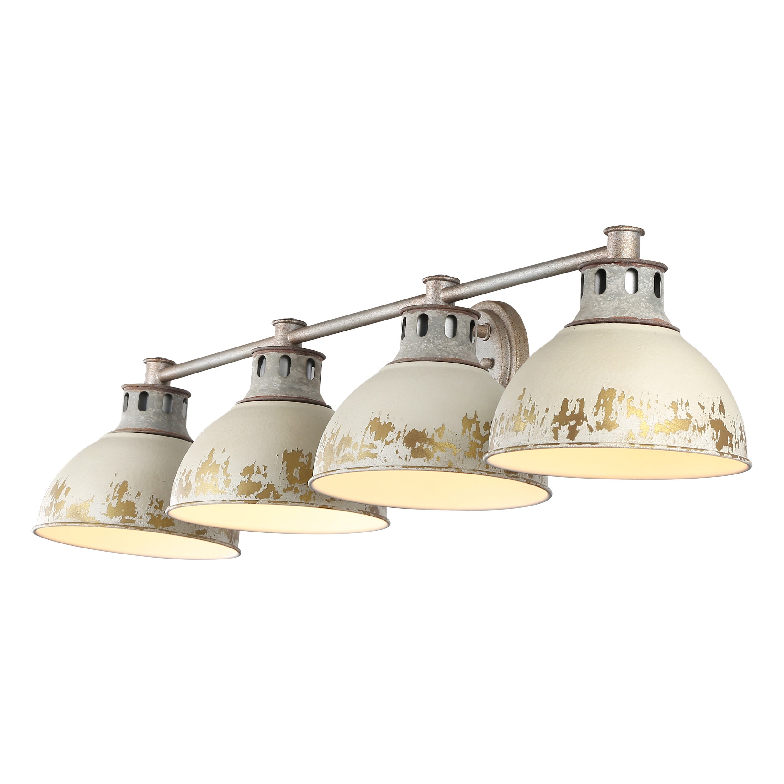 Golden Lighting Kinsley 4-light Vanity in Antique Ivory shade - - Golden Lighting