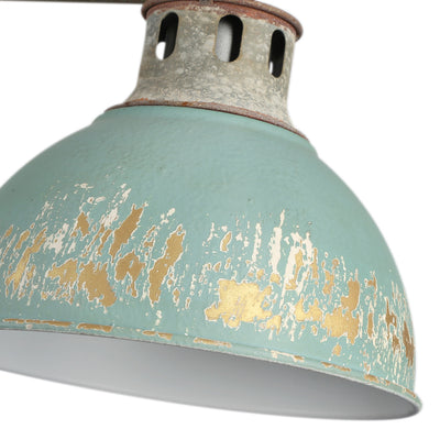 Golden Lighting Kinsley 4-light Vanity in Antique Teal shade - - Golden Lighting