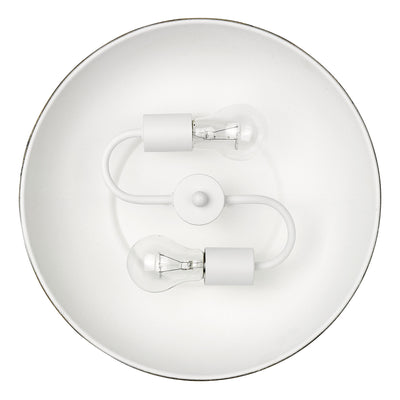Golden Lighting Kinsley 2-light Flush Mount in Antique Ivory shade - - Golden Lighting
