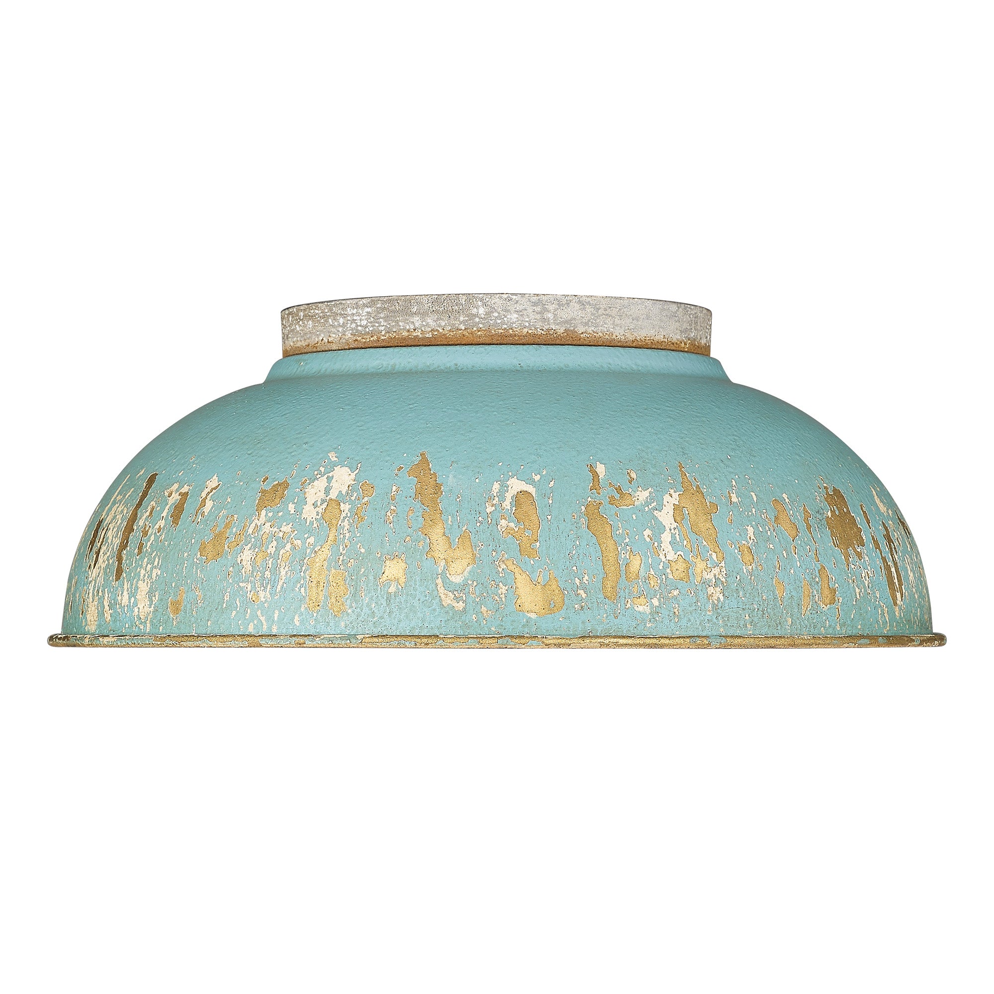 Golden Lighting Kinsley 2-light Flush Mount in Antique Teal shade - - Golden Lighting