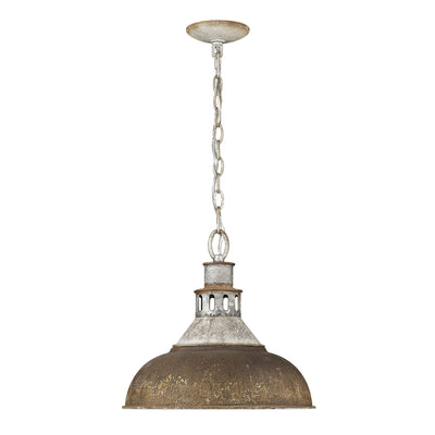 Golden Lighting Kinsley 1-light Pendant in Antique Rust shade - - Golden Lighting