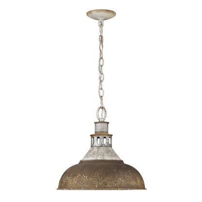 Golden Lighting Kinsley 1-light Pendant in Antique Rust shade - - Golden Lighting