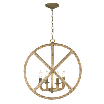 Marina 4-light Chandelier in Burnished Chestnut