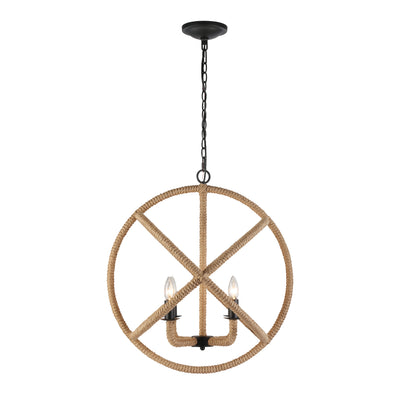 Marina 4-light Chandelier in Natural Black
