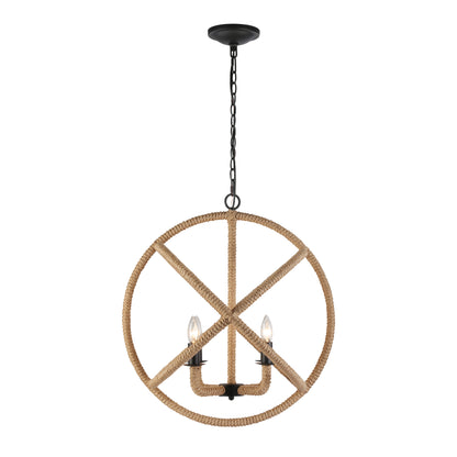 Marina 4-light Chandelier in Natural Black