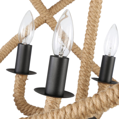 Marina 4-light Chandelier in Natural Black