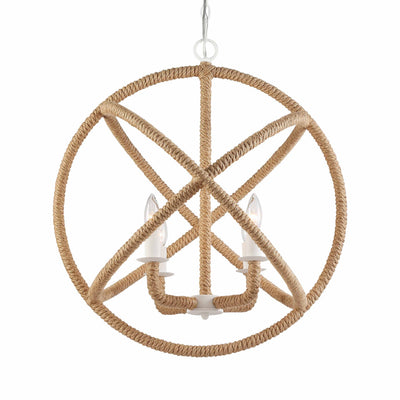 Marina 4-light Chandelier in Natural White - Golden Lighting