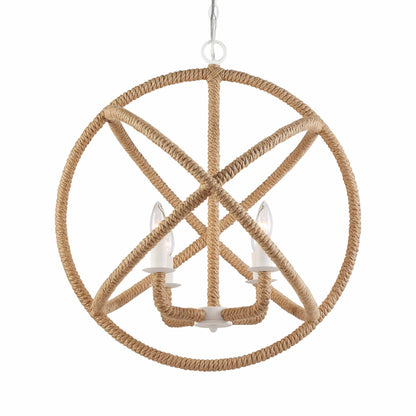 Marina 4-light Chandelier in Natural White