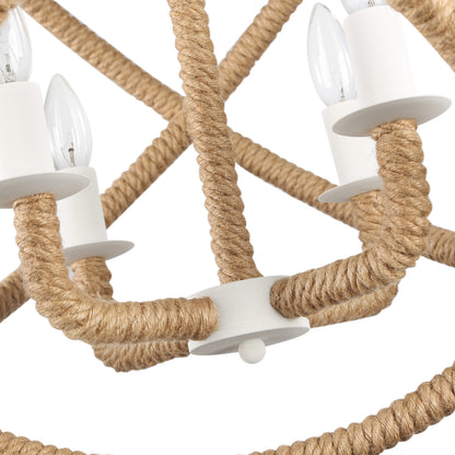 Marina 4-light Chandelier in Natural White