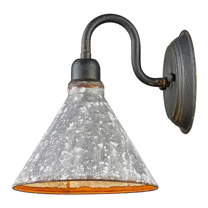 Jasper 1-light Wall Sconce in Antique Black Iron