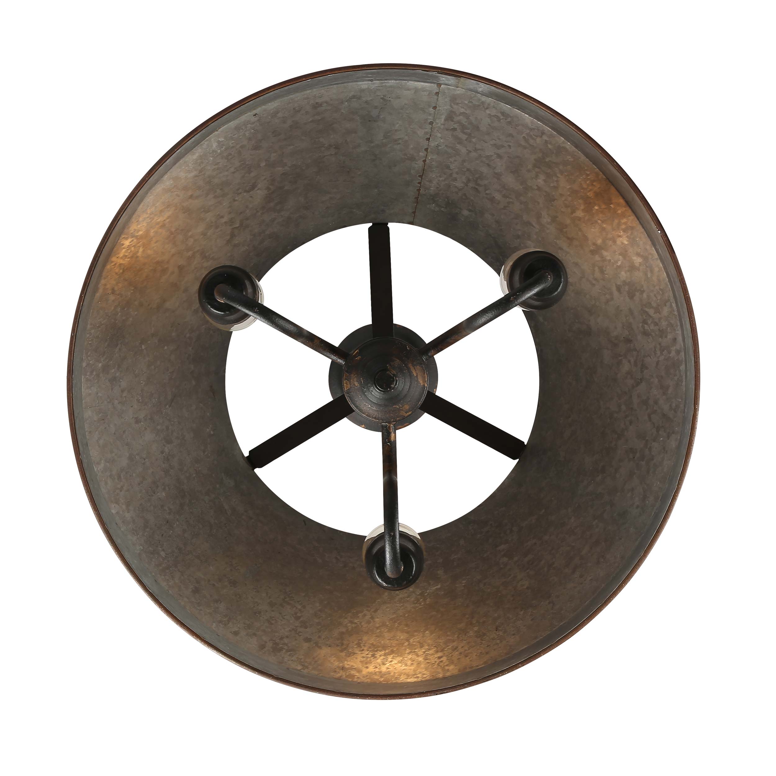 Jasper 3-light Pendant in Antique Black Iron - - Golden Lighting