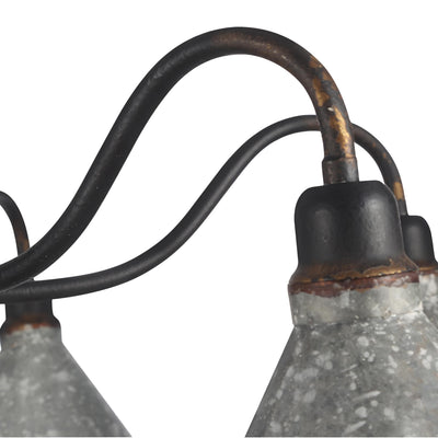 Jasper 6-light Chandelier in Antique Black Iron - - Golden Lighting