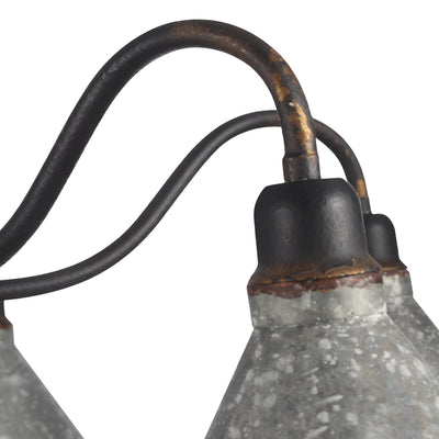 Jasper 6-light Semi-Flush Mount in Antique Black Iron - - Golden Lighting
