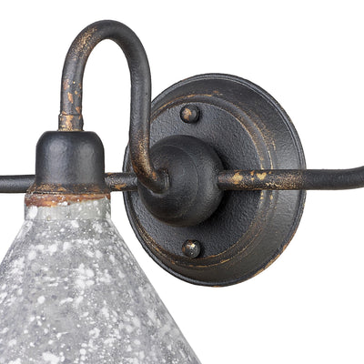 Jasper 3-light Vanity in Antique Black Iron - - Golden Lighting