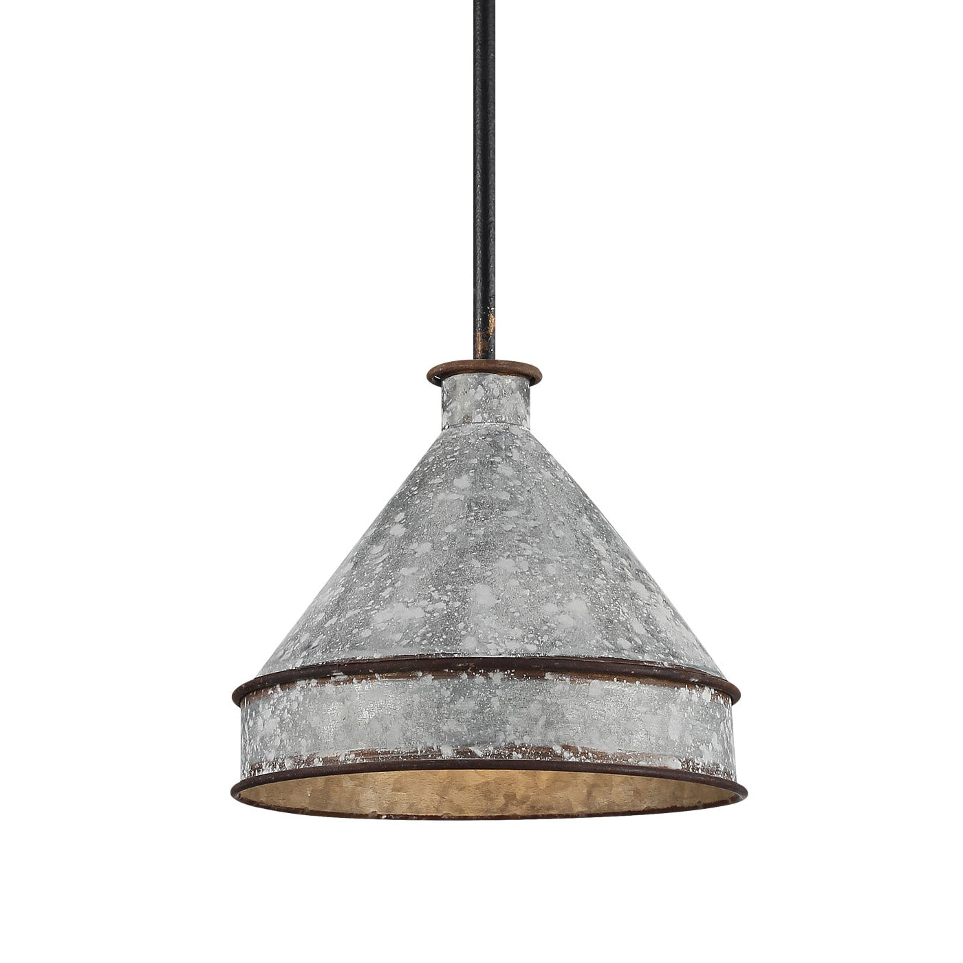 Jasper 1-light Pendant in Antique Black Iron - - Golden Lighting