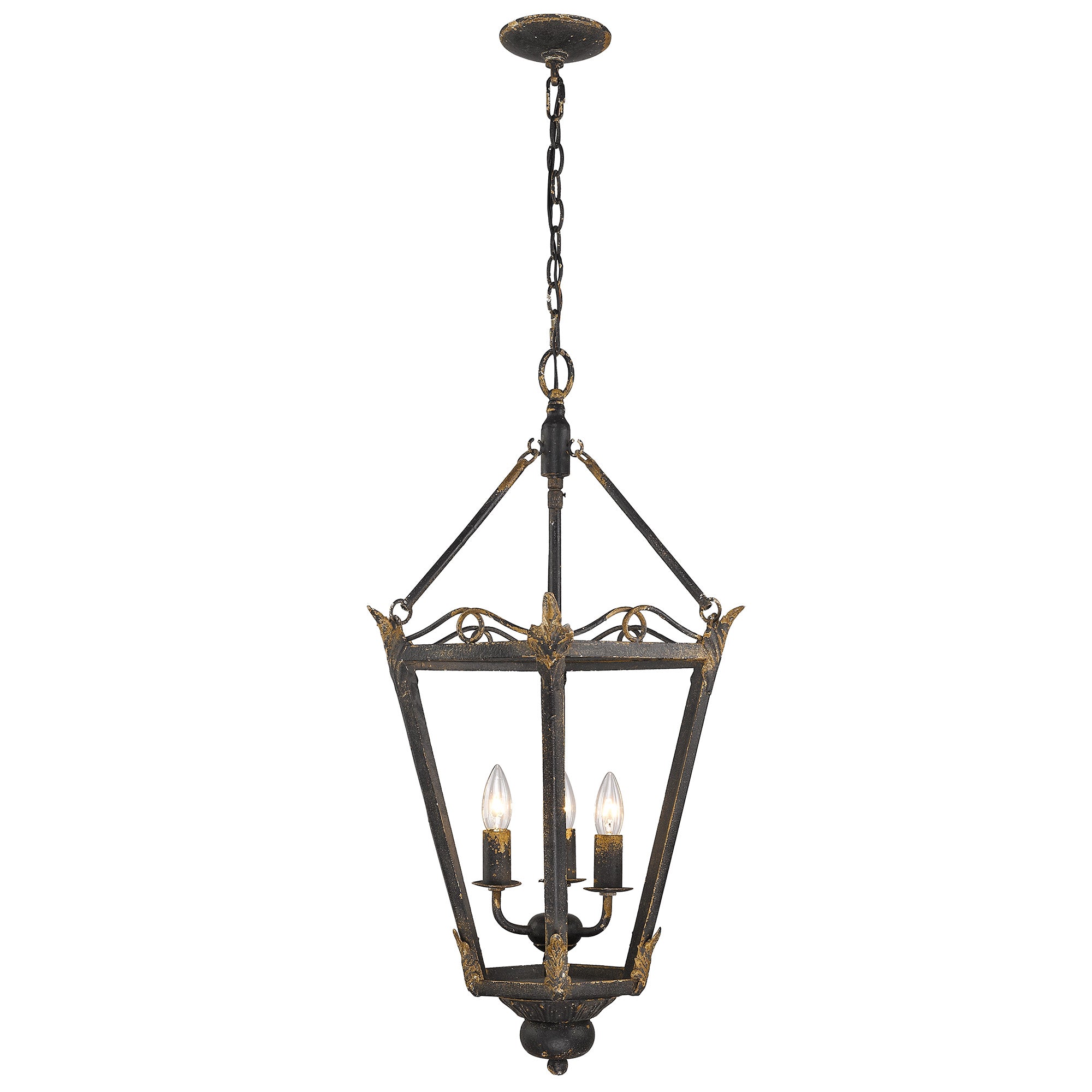 Matilda 3-light Pendant in Antique Black Iron
