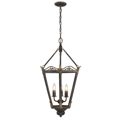 Matilda 3-light Pendant in Antique Black Iron
