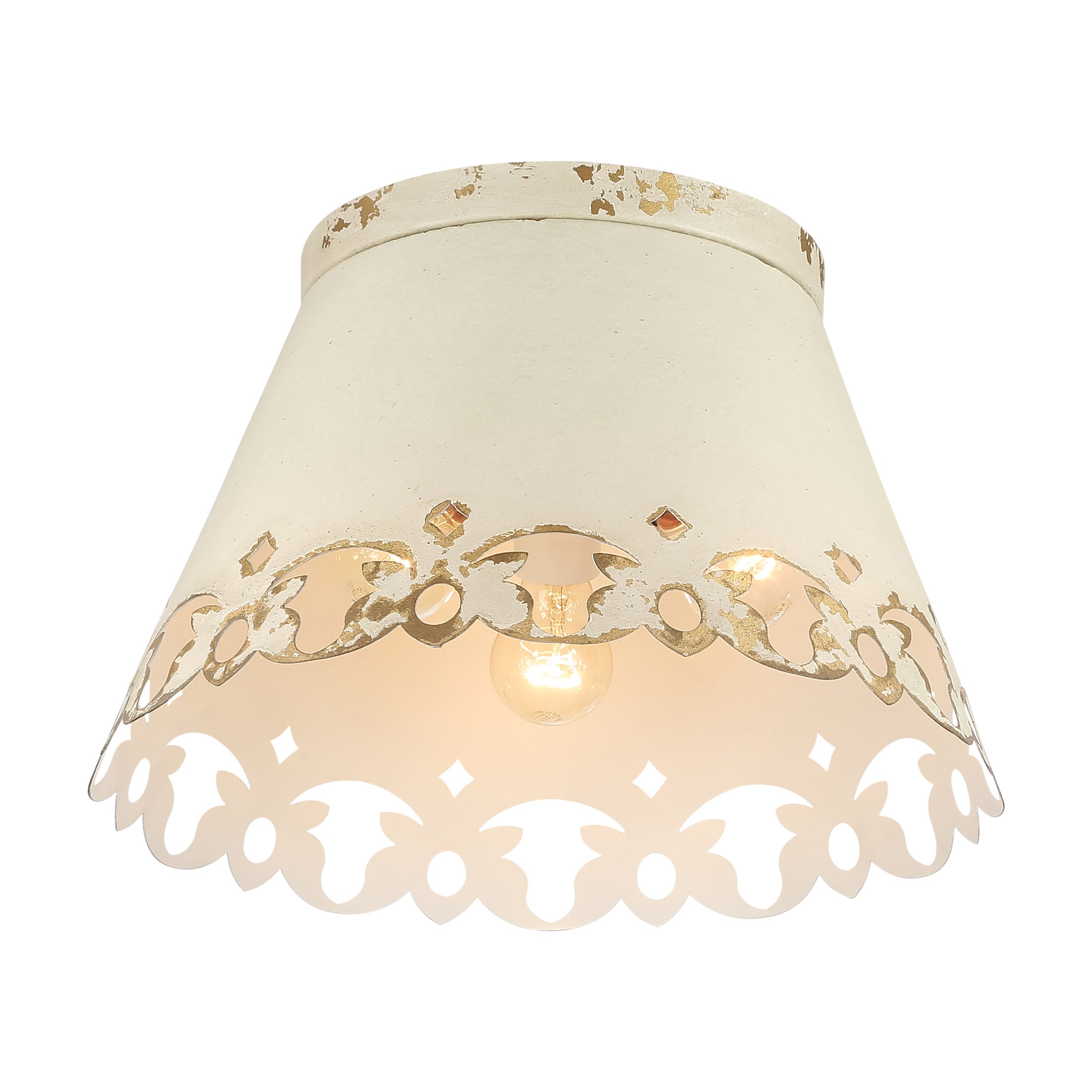 Eloise 3-light Flush Mount in Antique Ivory
