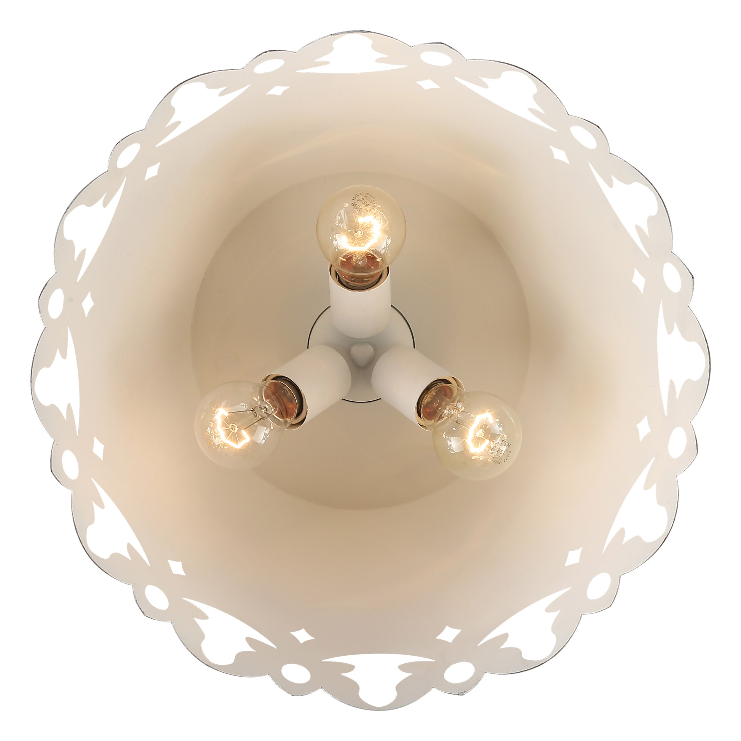 Eloise 3-light Flush Mount in Antique Ivory